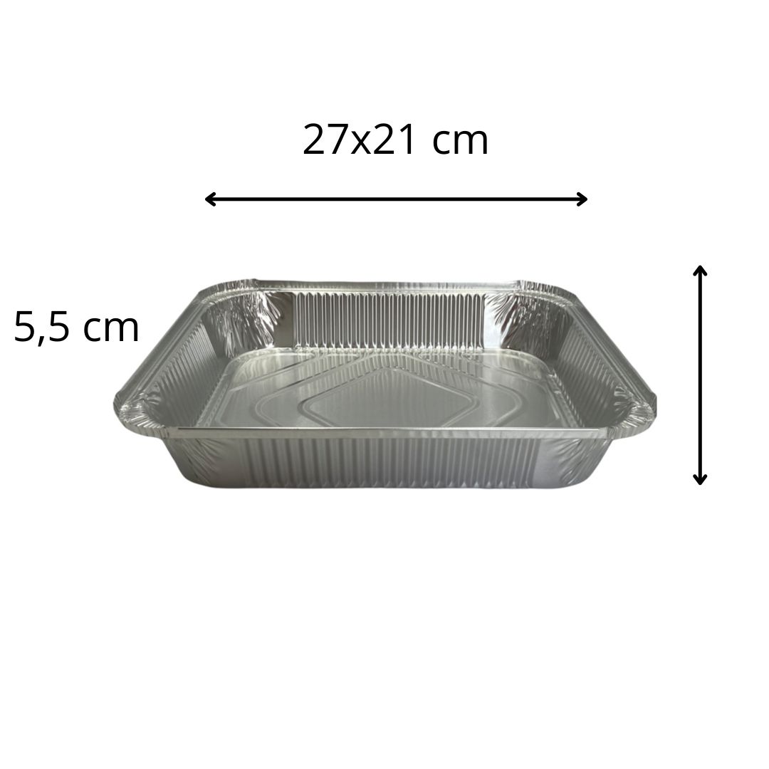 Aluminio C/50 Tapa Transparente X Unidad