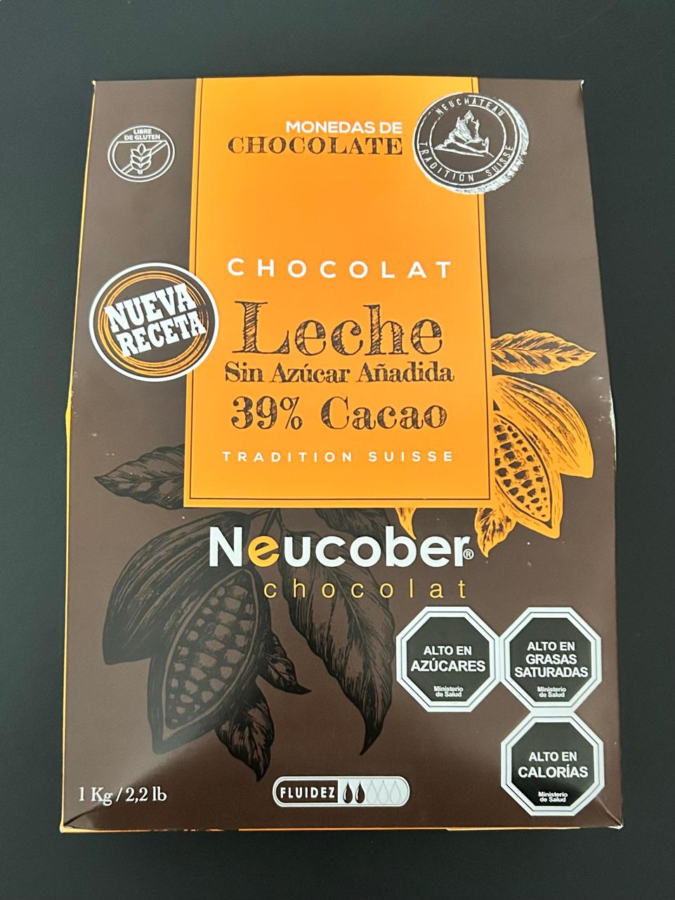 Cobertura Neucober Leche Sin Azucar 39 Cacao (808)