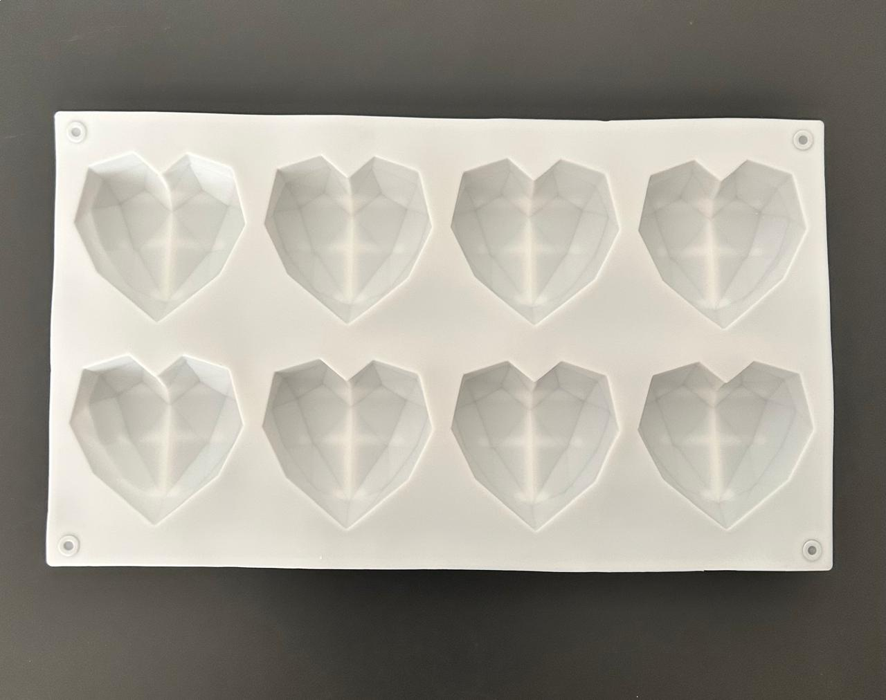 Molde Silicona Chocolate Y Para Hornear Corazones