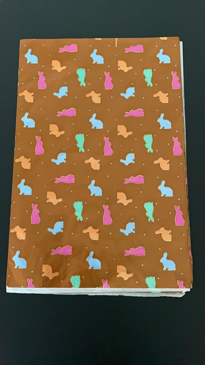 Papel Chocolate Pascua Conejos X1