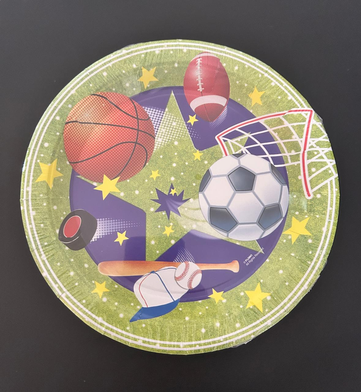 Plato Torta  Grande Azul 8 Unidades