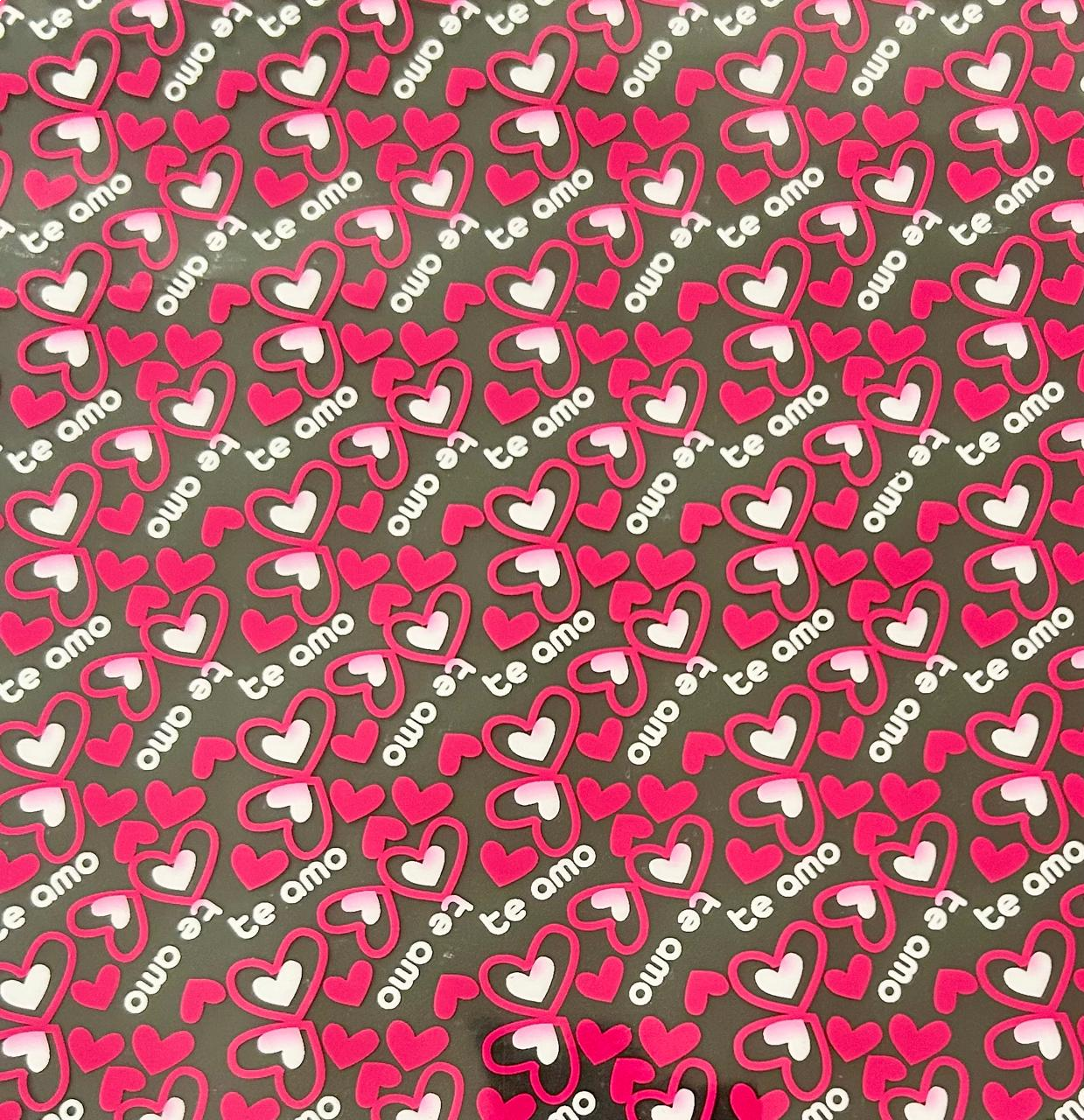 Transfer Enamorado Corazon Fucsia