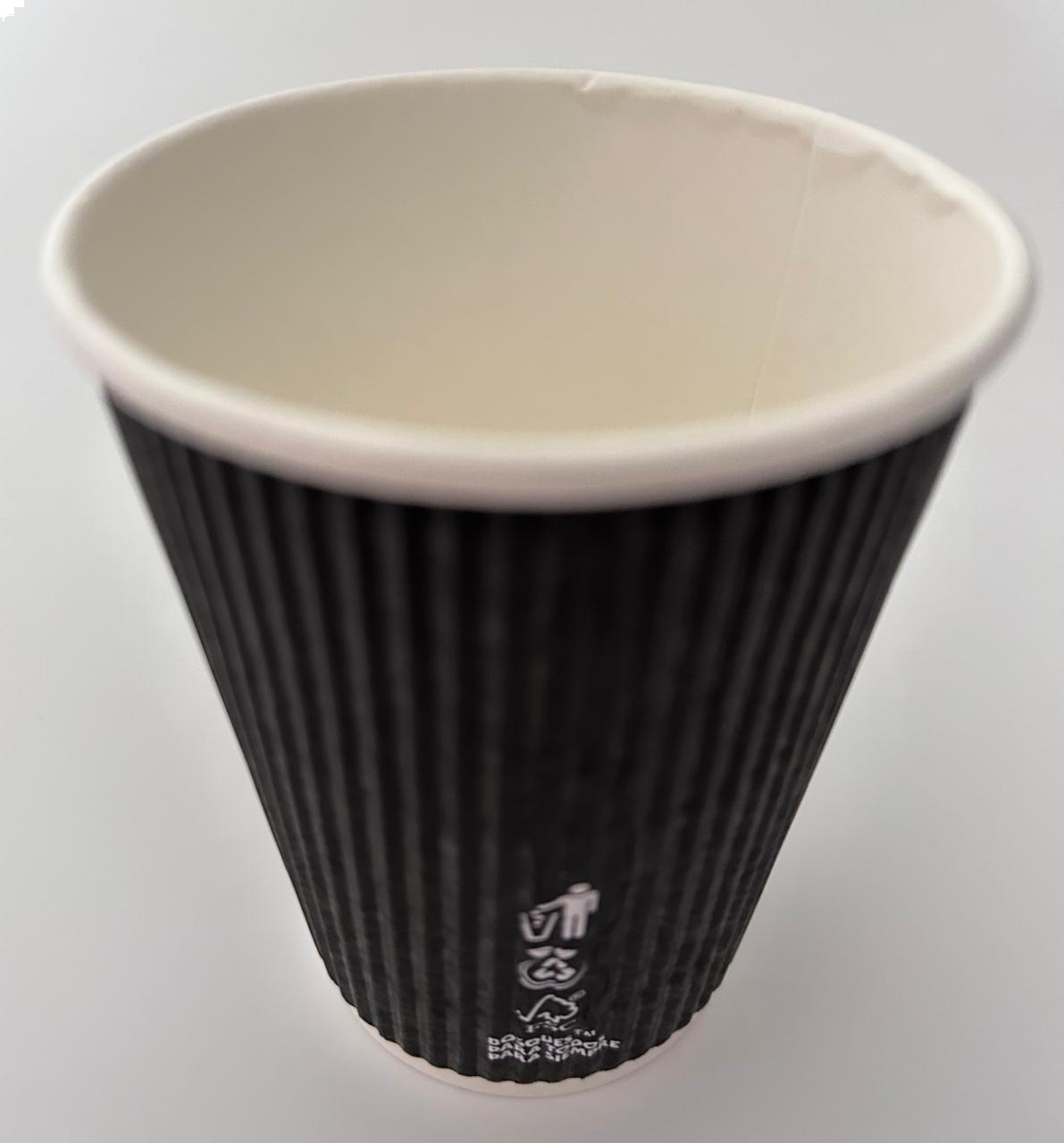 Vaso Polipapel Negro O Kraf 12 Onzas X25